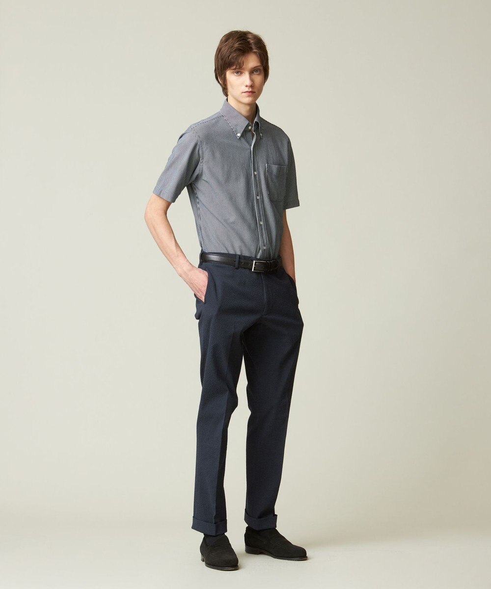 J.PRESS MEN 【夏に嬉しい高機能】カノコインレイ マイクロストライプパッチポケット シャツ/B.D. 