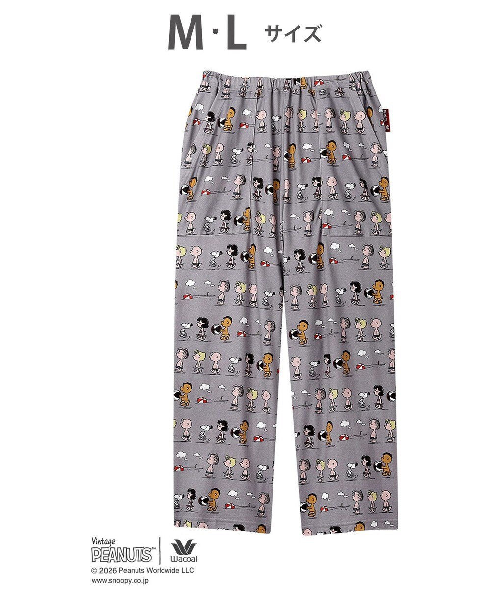 WACOAL PEANUTS ボトムス 8分丈 綿100%(本体) スヌーピー レディース FOT269 /ワコール 