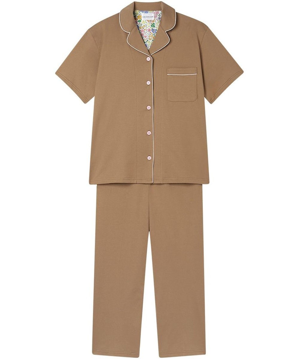 une nana cool 【綿100%】60/2 やわらか天竺 半袖開襟パジャマ MADE WITH LIBERTY FABRIC 