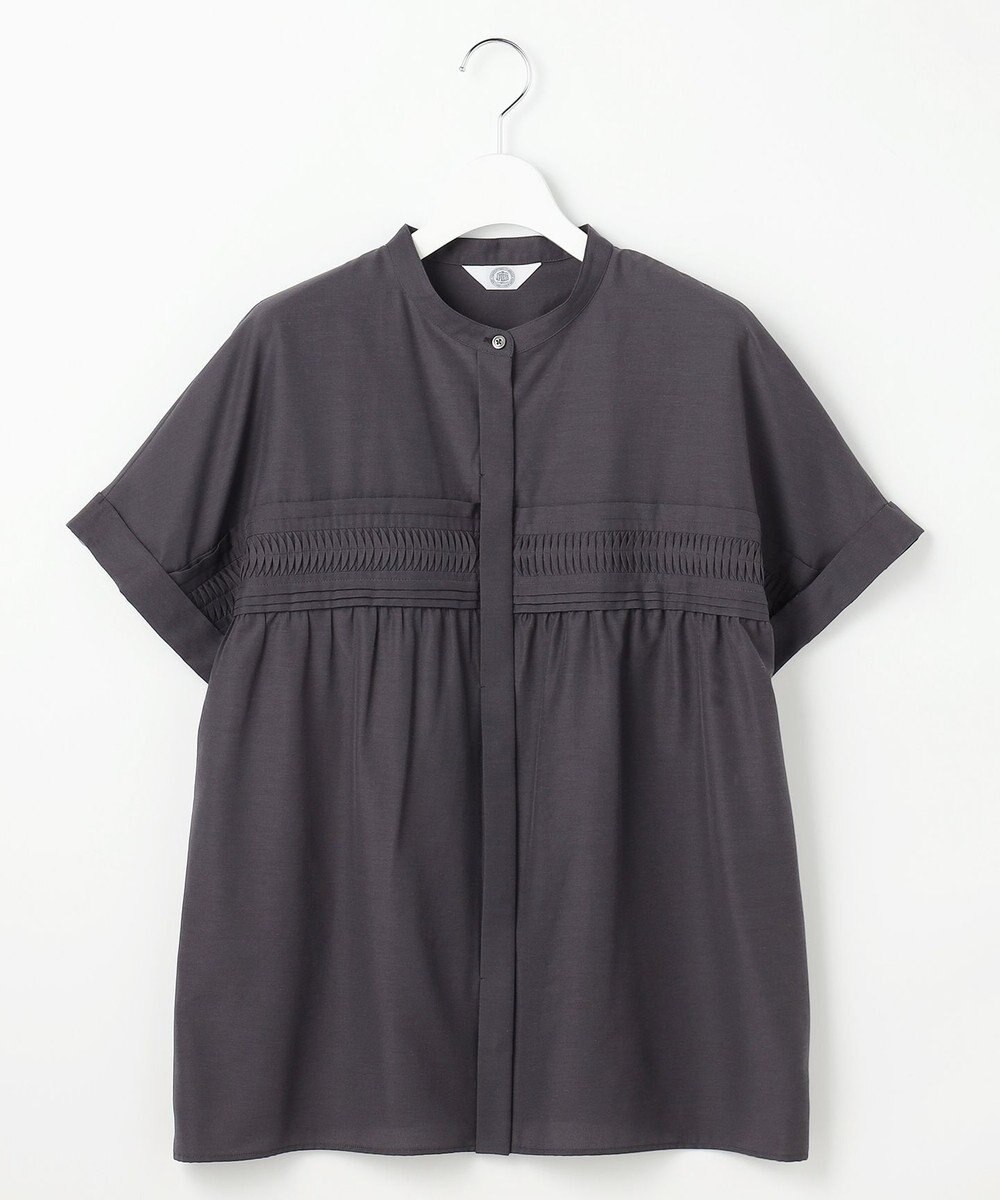 J.PRESS LADIES ソフトシアークロス フレンチスリーブ ブラウス 