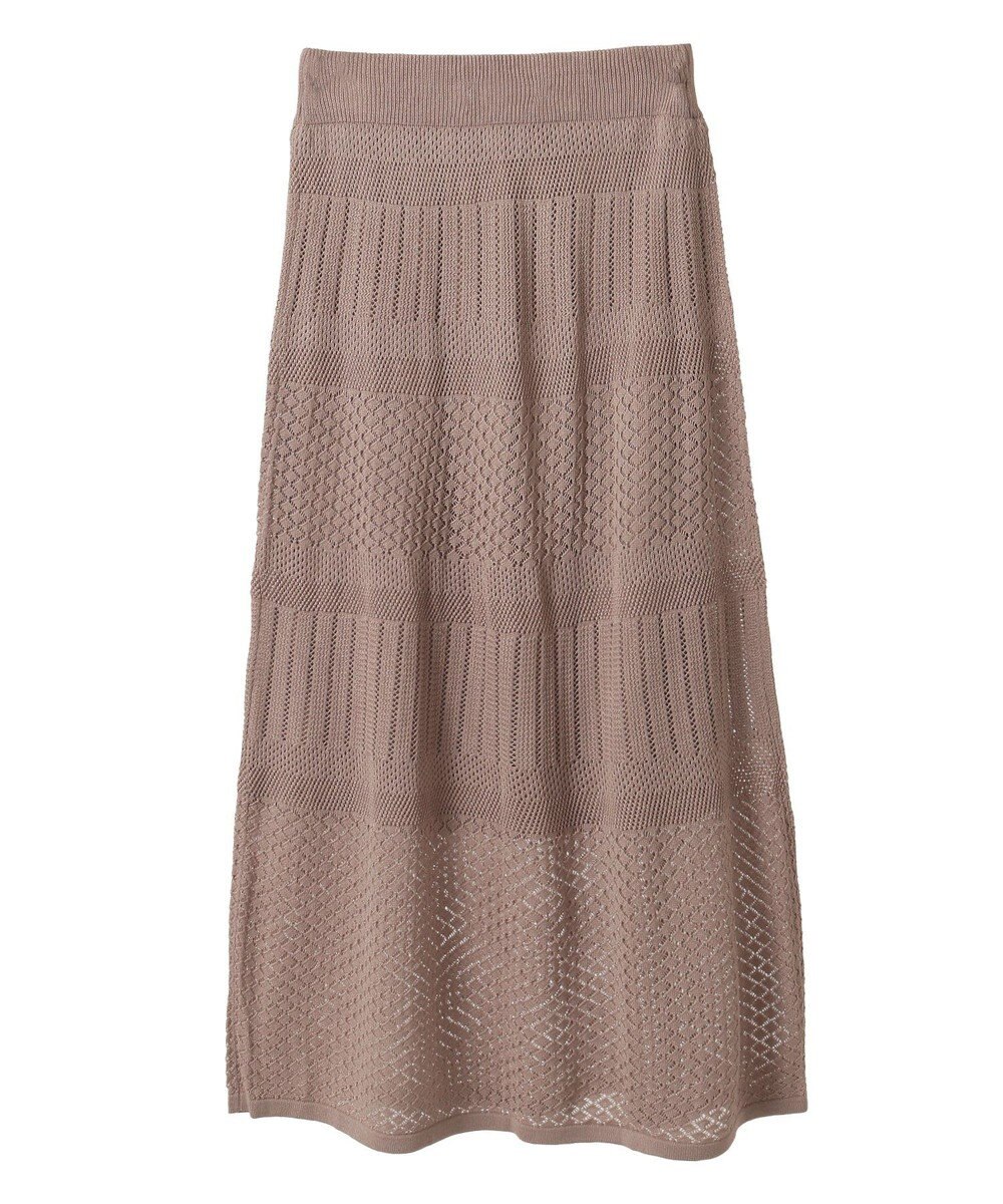 earth music&ecology ＳＥＴ２点レース編みペプラムカーデ＋スカート 