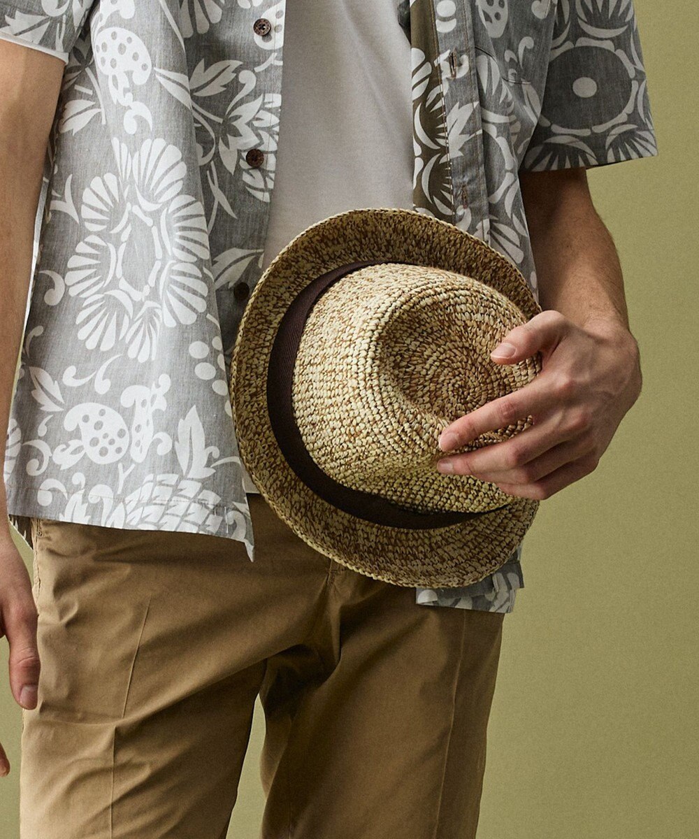 JOSEPH ABBOUD 【サイズ調整可】ラフィアメランジ ハット 