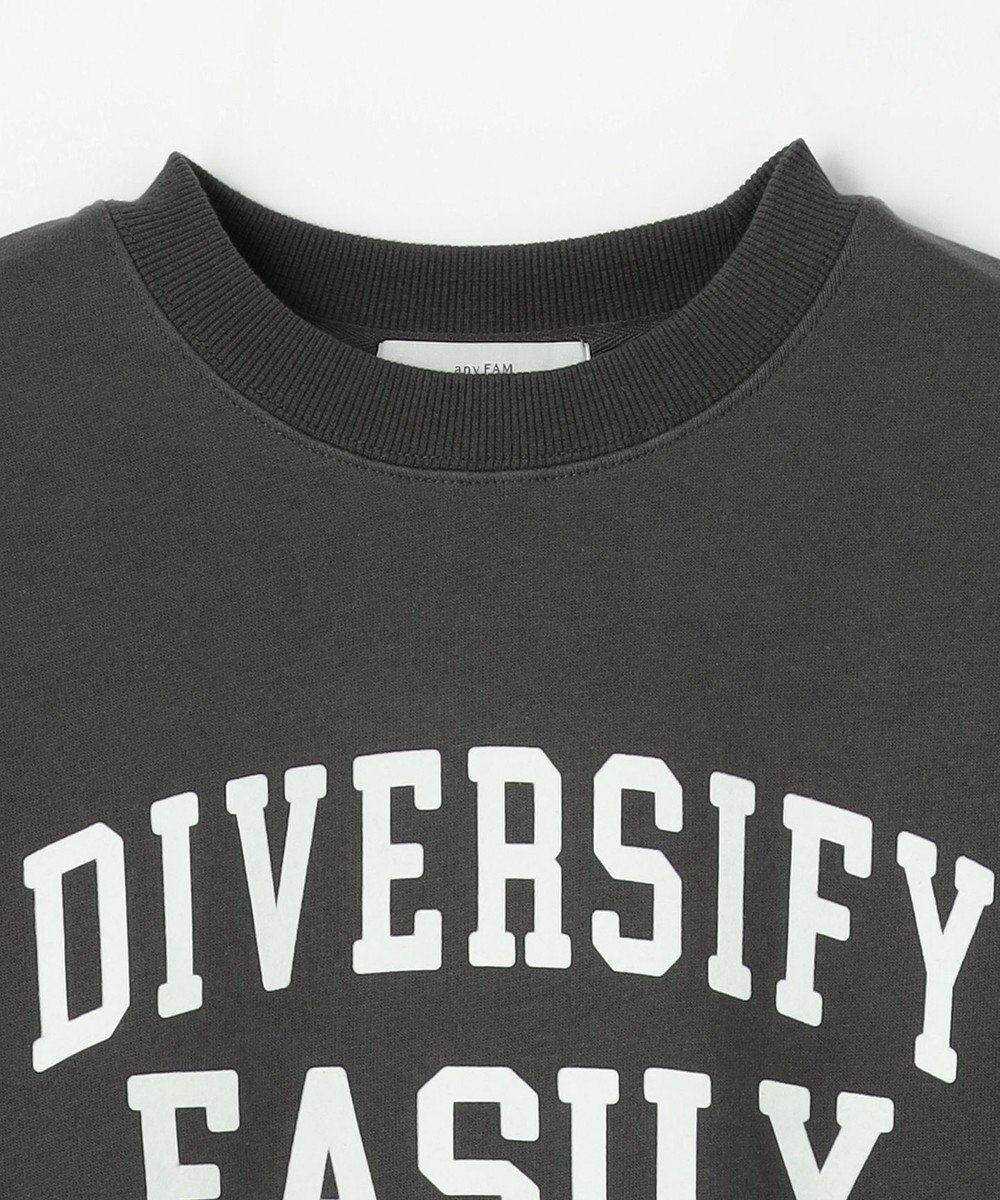 ANY 【洗濯機可】裏起毛スウェットロゴプルオーバー 