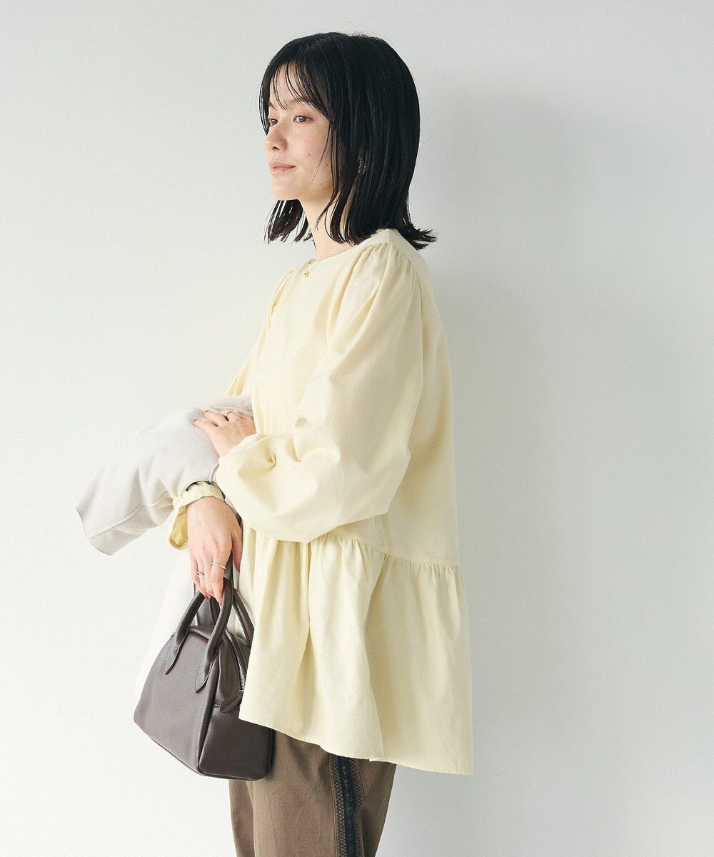 CRAFT STANDARD BOUTIQUE ボリュームスリーブウエストギャザーチュニック 