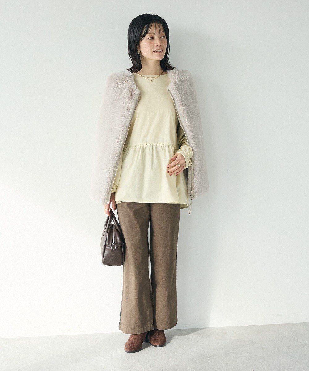 CRAFT STANDARD BOUTIQUE ボリュームスリーブウエストギャザーチュニック 