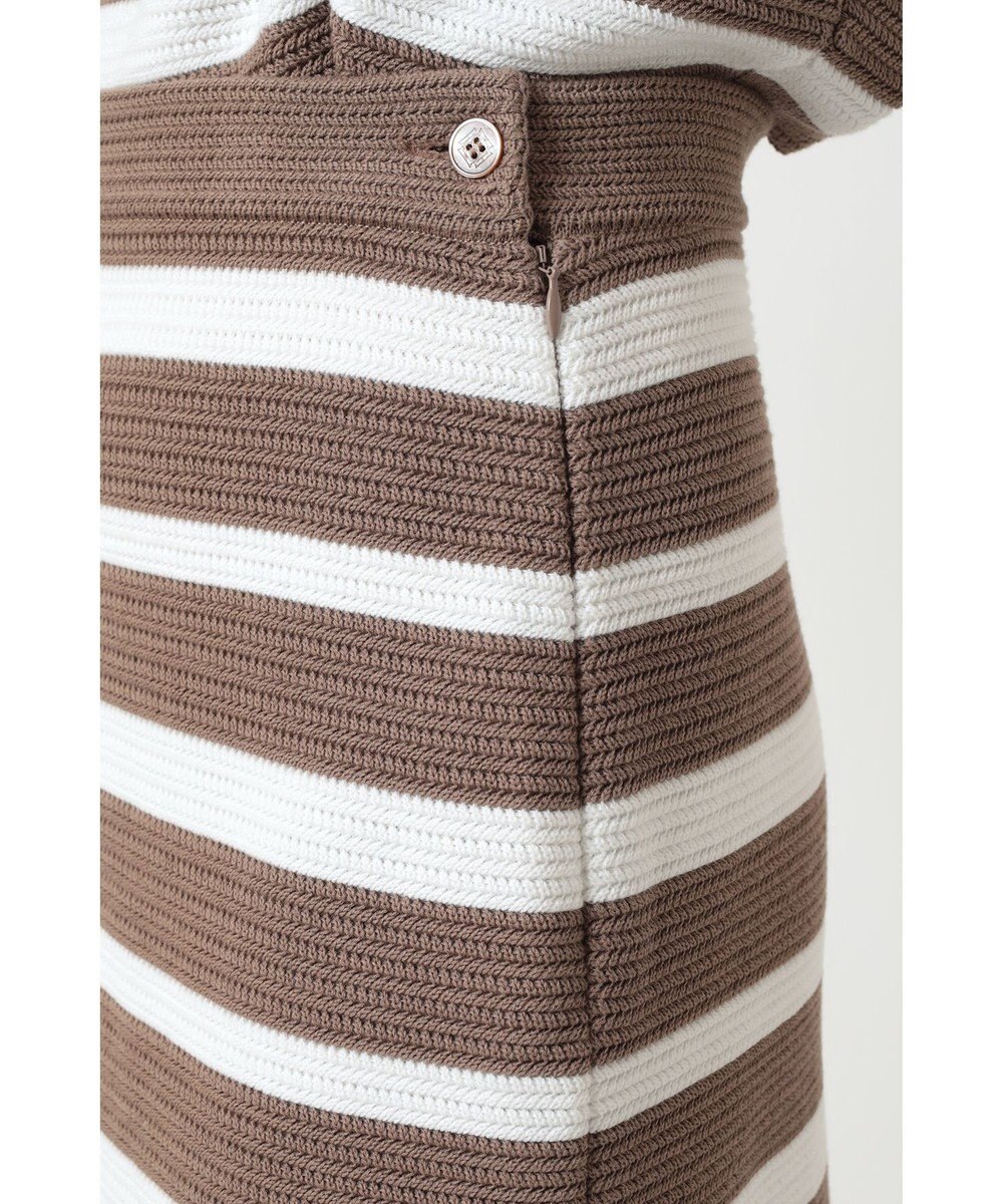 DAKS ボーダー ニットミニスカート 