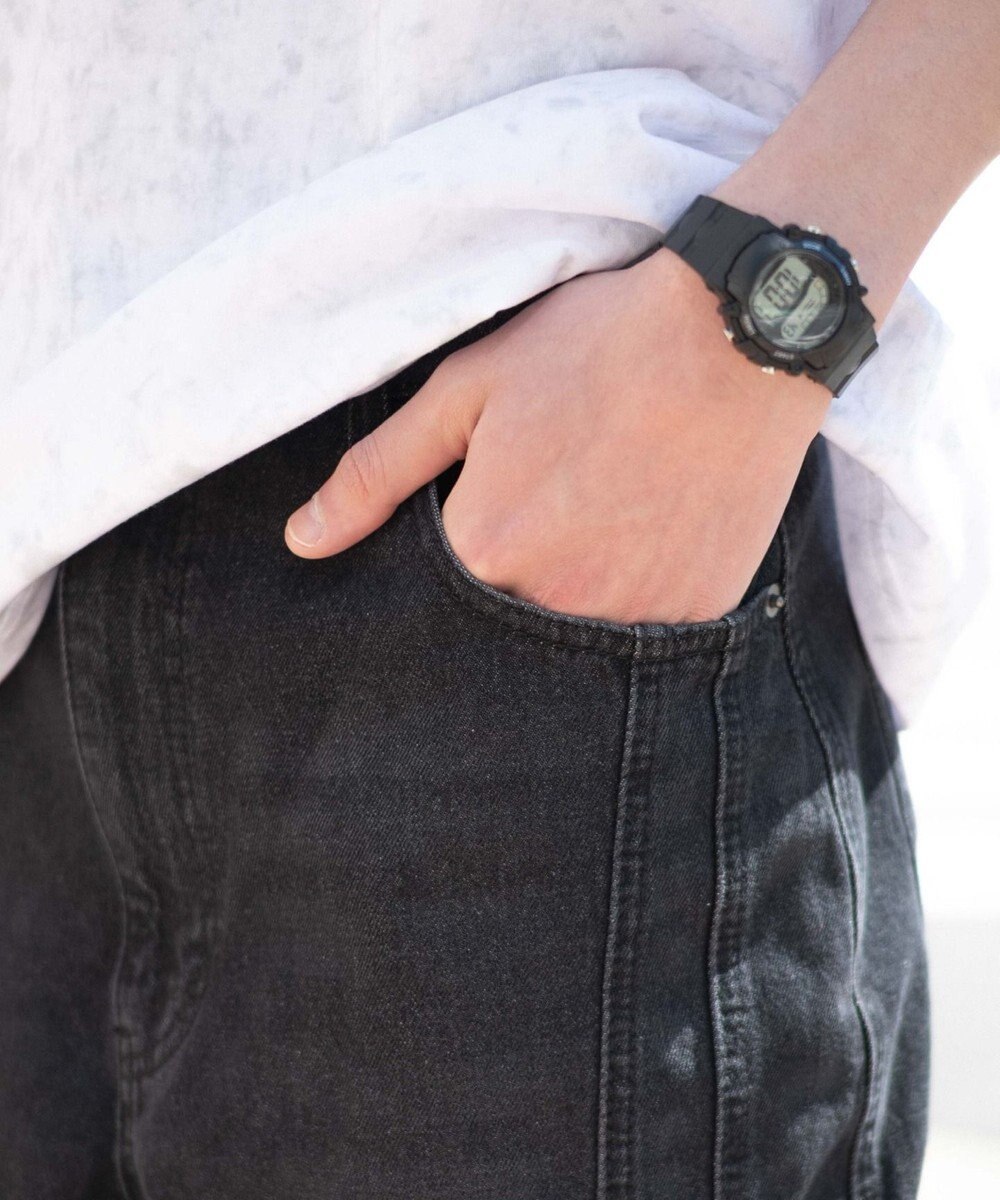 WEGO 【SMLサイズ展開/ウエスト紐】イージー3Dバレルレッグデニムカーゴパンツ 