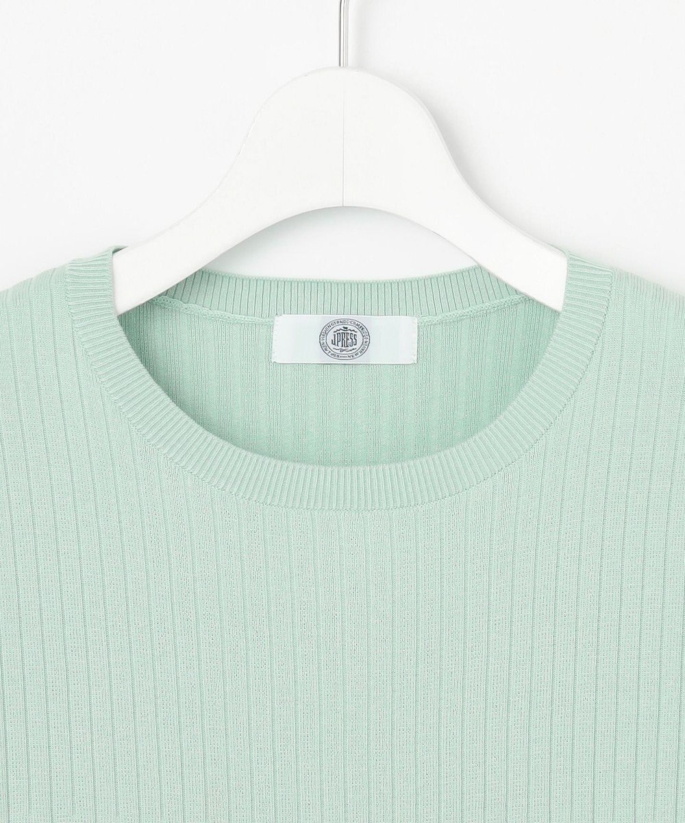 J.PRESS LADIES L 【洗える】Cotton Acetate ストライプ ニット プルオーバー 