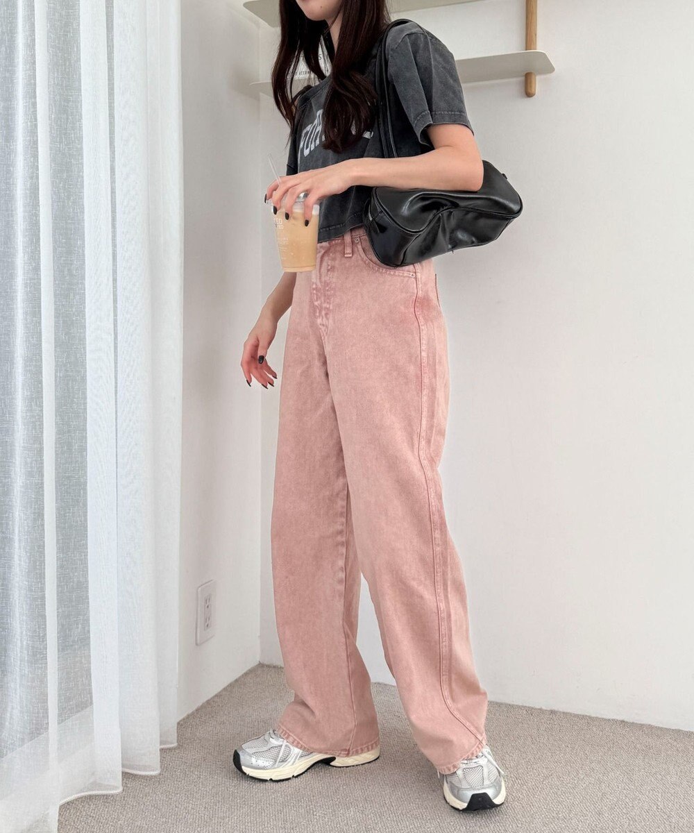 WEGO ハートポケットストレートデニムパンツ 