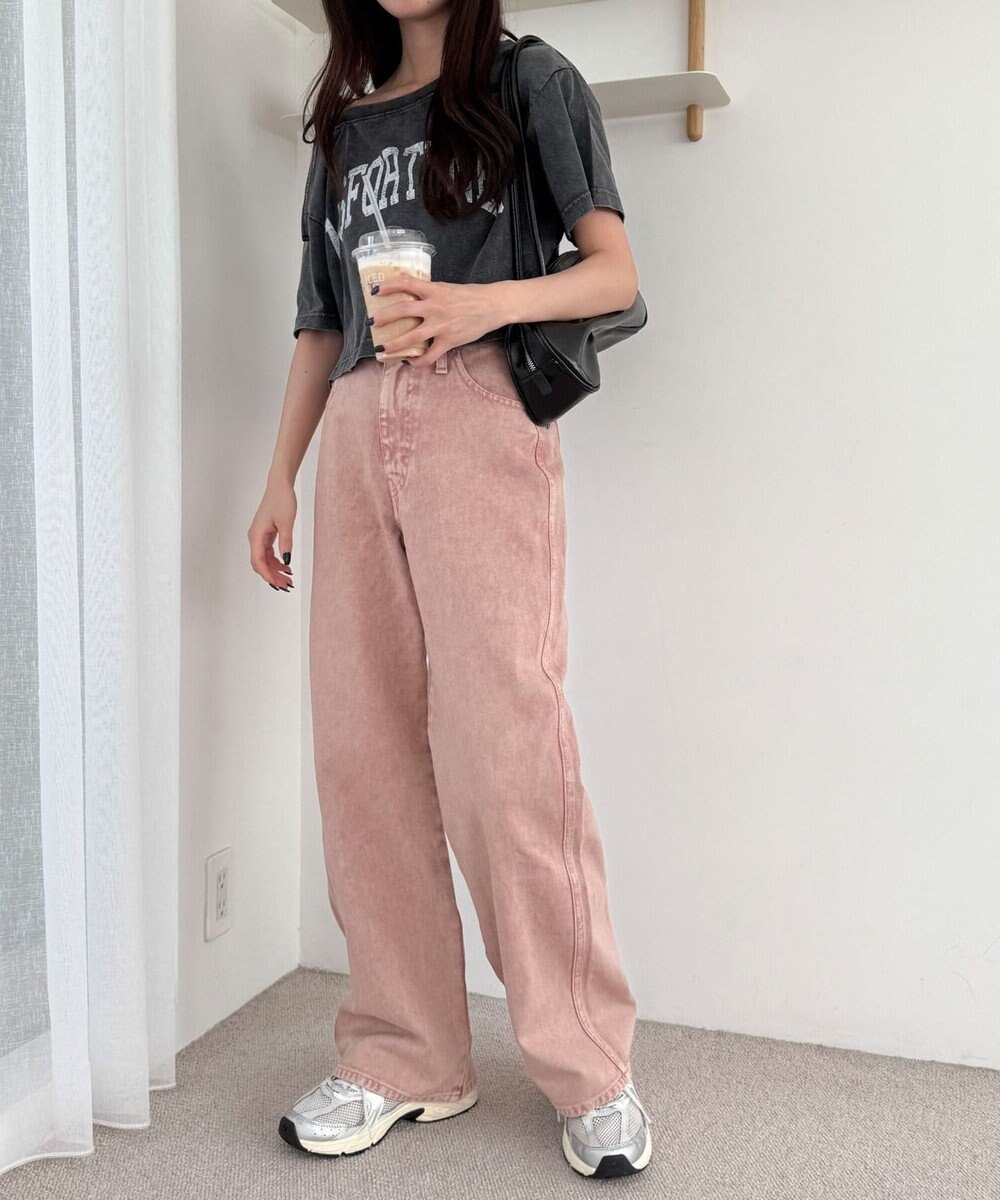 WEGO ハートポケットストレートデニムパンツ 