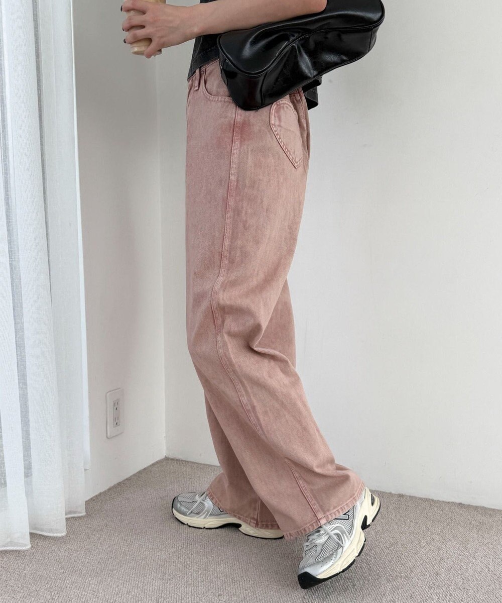 WEGO ハートポケットストレートデニムパンツ 