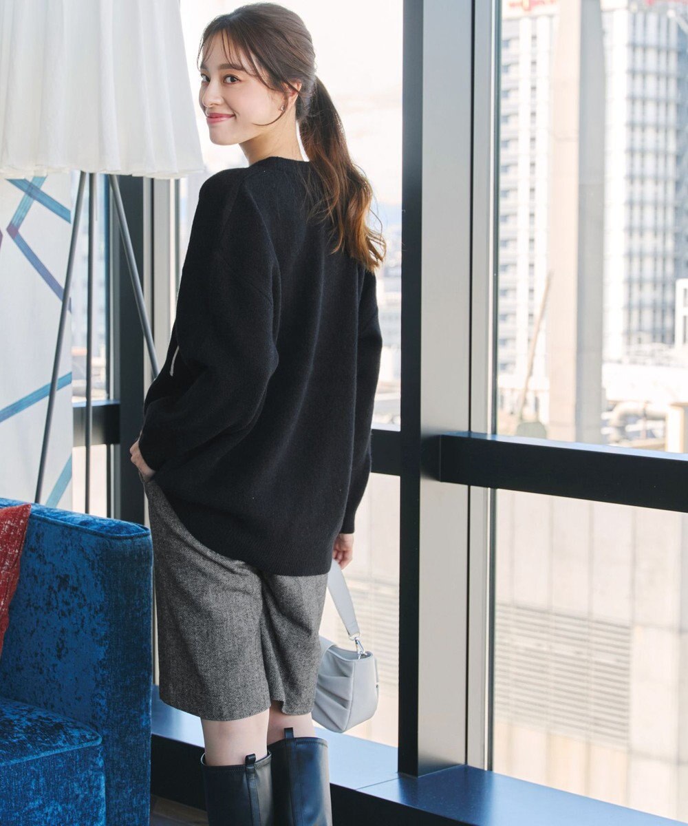 Tiaclasse 【洗える】ウール調キュロットパンツ 