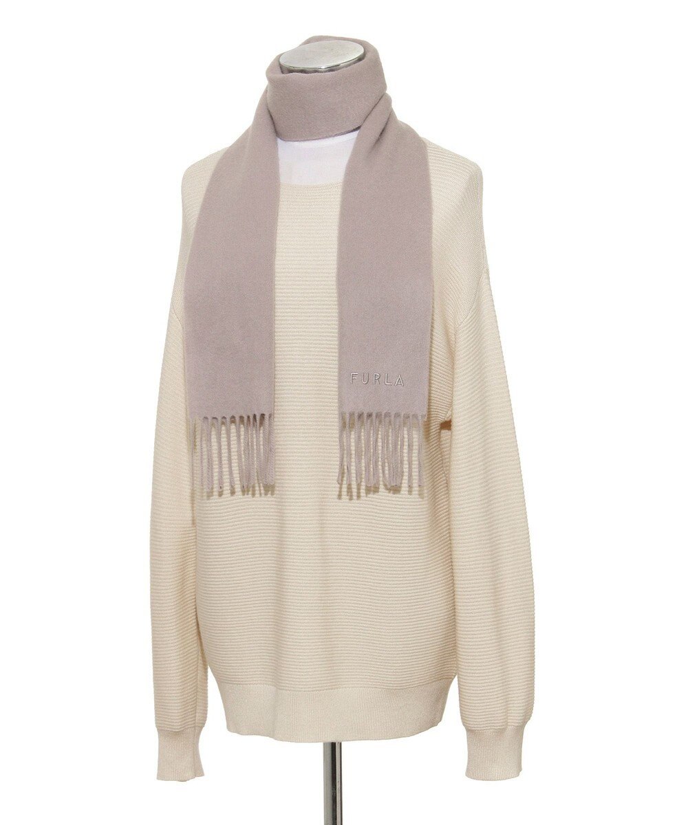 MOONBAT FURLA(フルラ）カシミヤ100％ 無地 プチマフラー 
