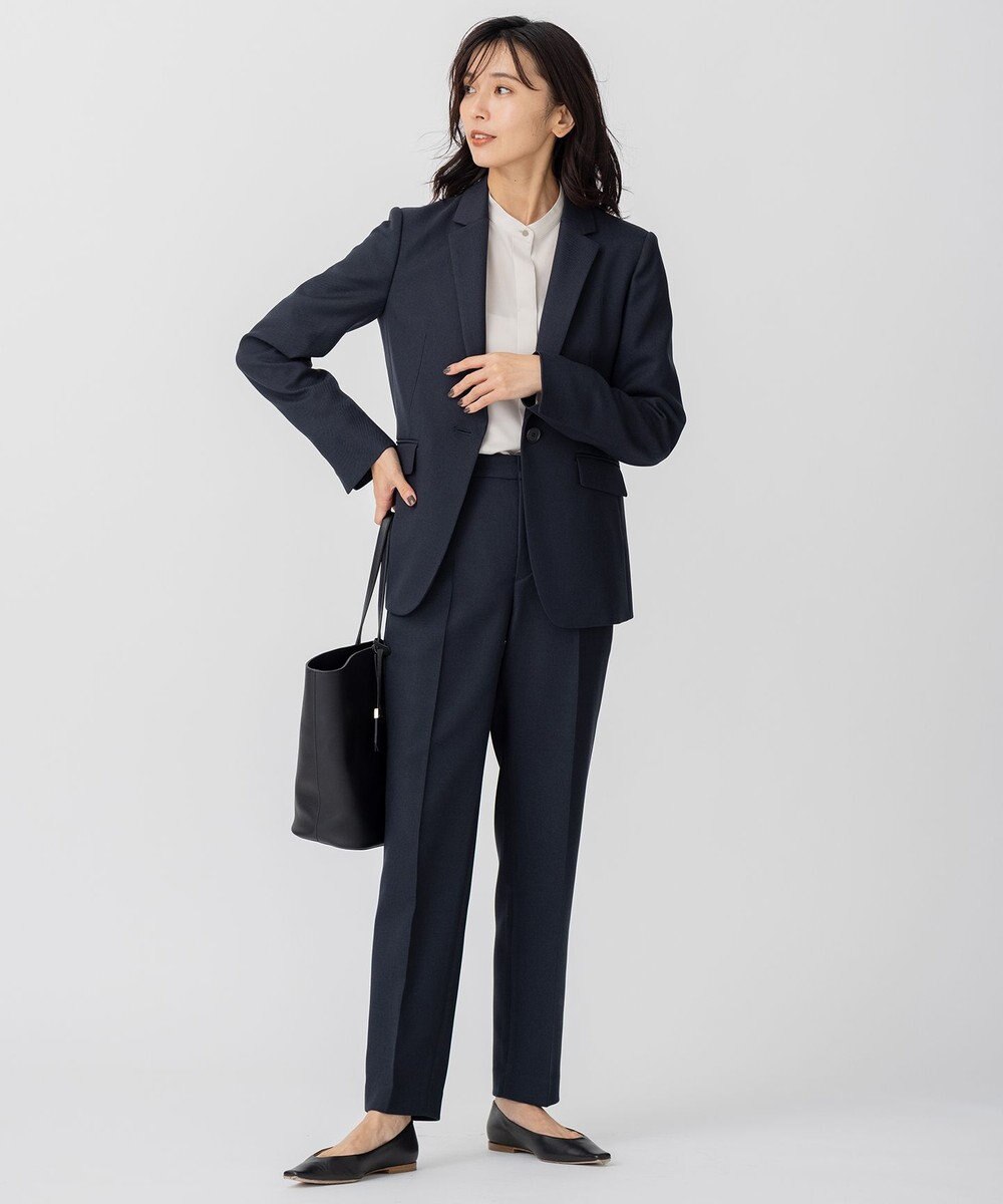 23区 L 【CLASSY.1月号掲載/洗える】ウールライクカルゼ テーパード パンツ 