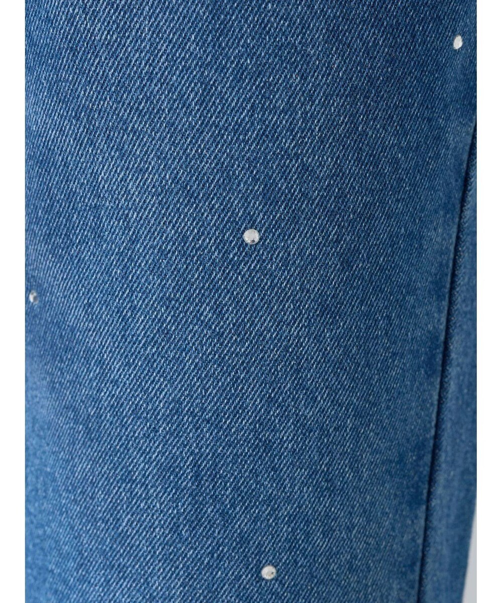 earth music&ecology ラインストーンフレアデニムパンツ 