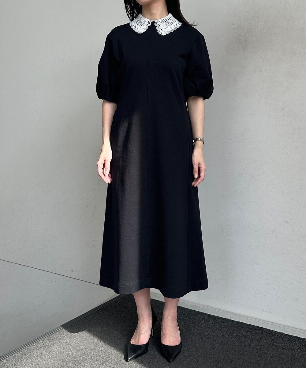 組曲 【2WAY】レース襟フレンチテリー ワンピース 