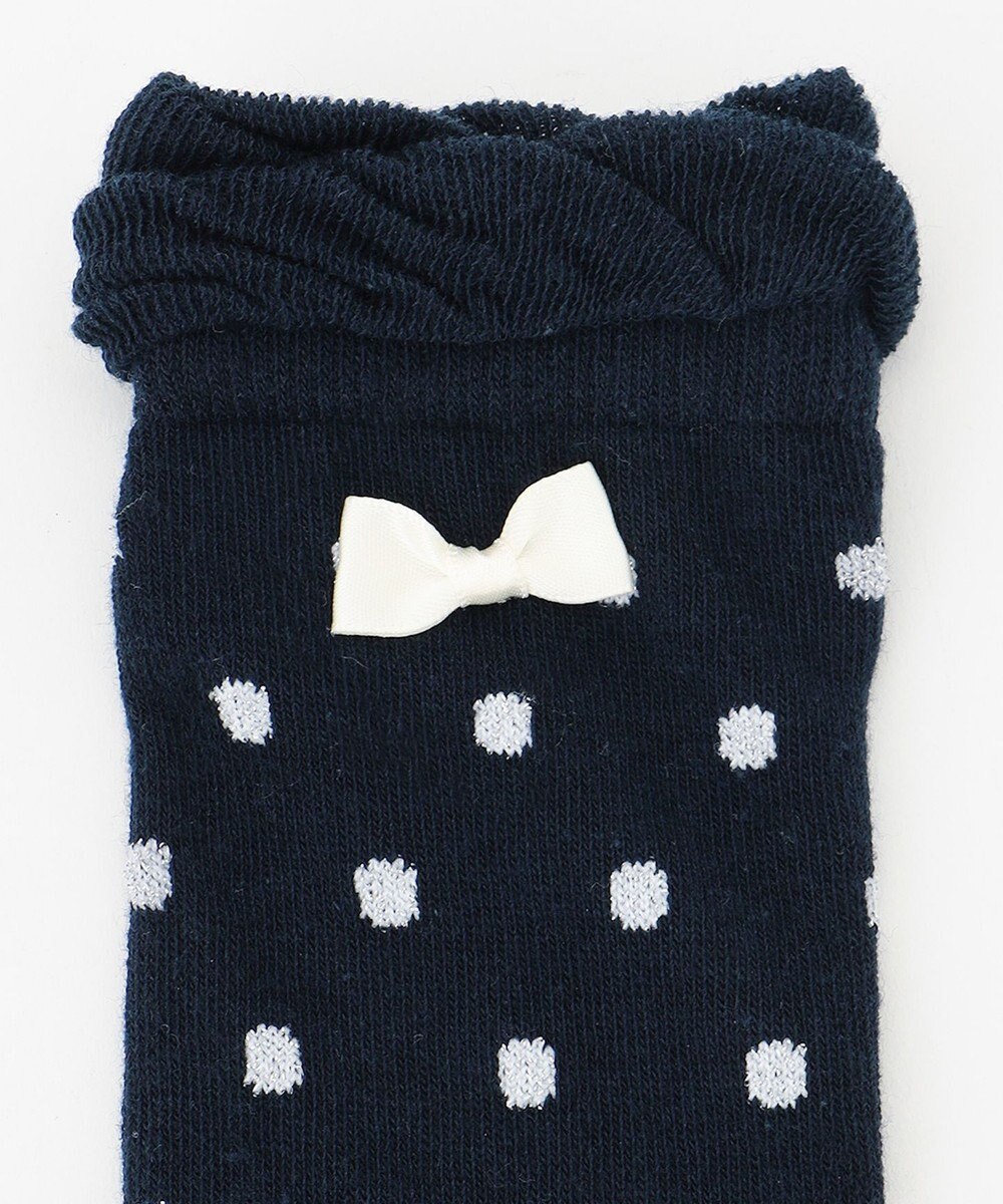 ANY KIDS ハイソックス（ドットリボン） 