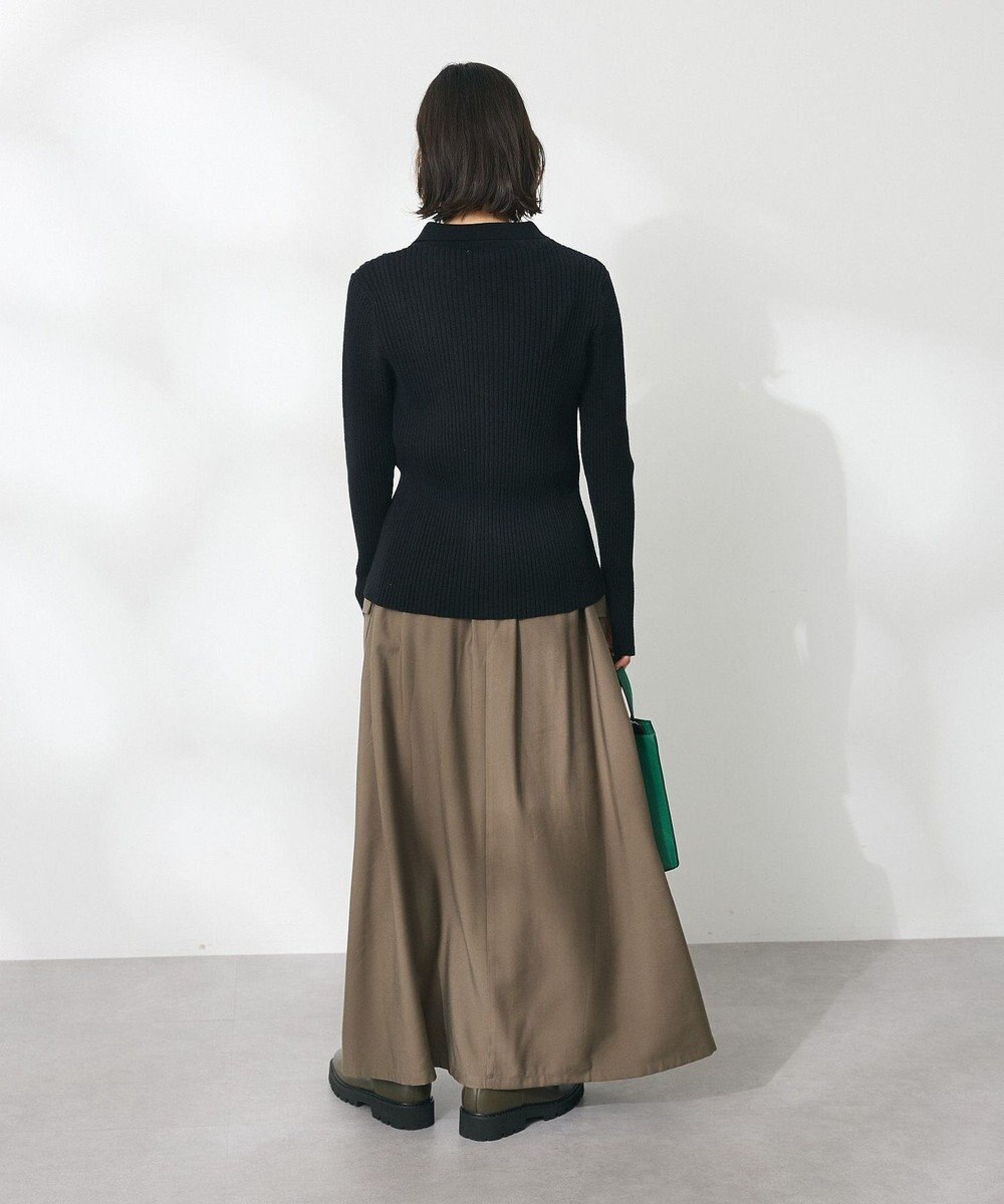 CRAFT STANDARD BOUTIQUE 襟付きニットコンパクトカーディガン 