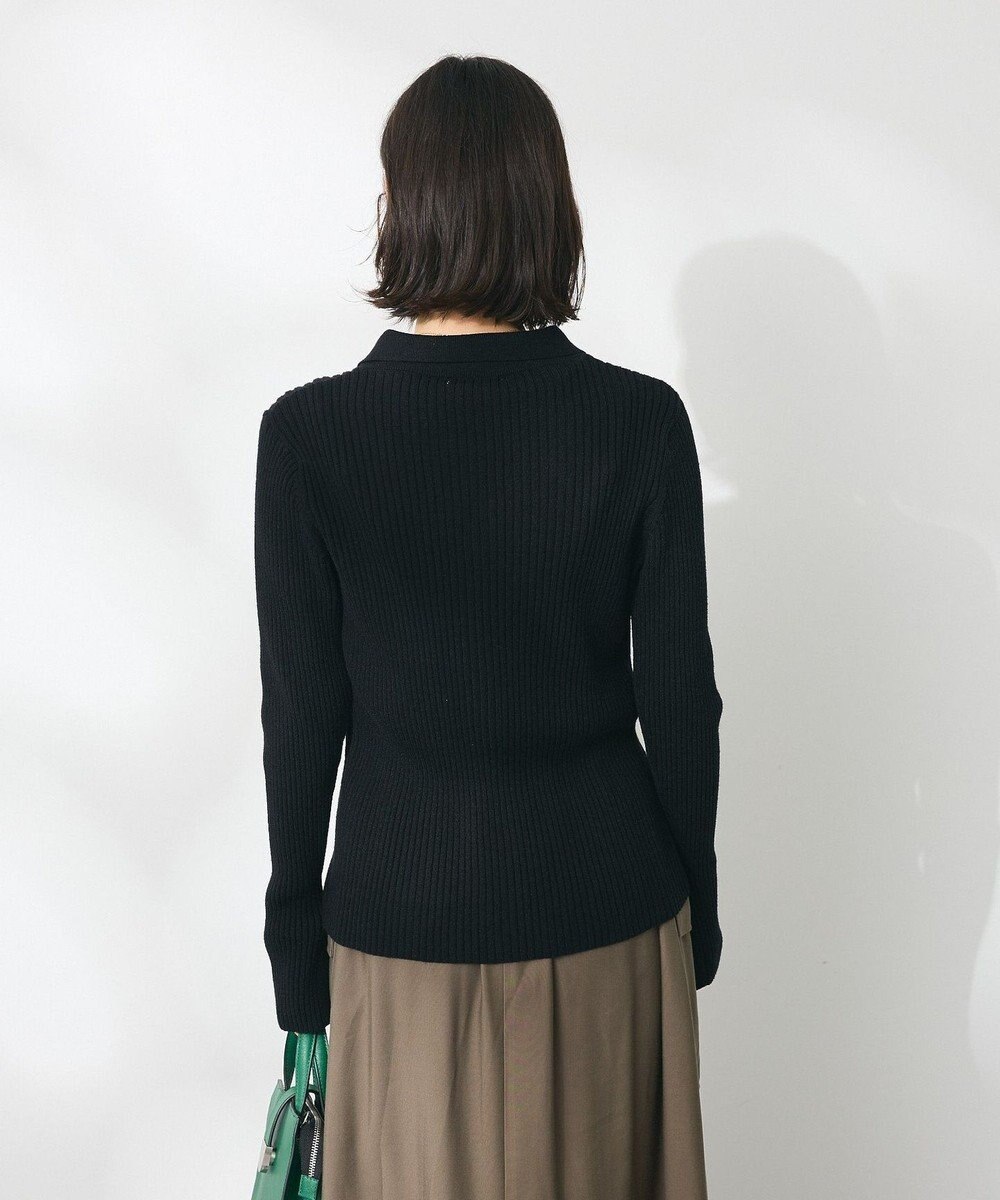 CRAFT STANDARD BOUTIQUE 襟付きニットコンパクトカーディガン 