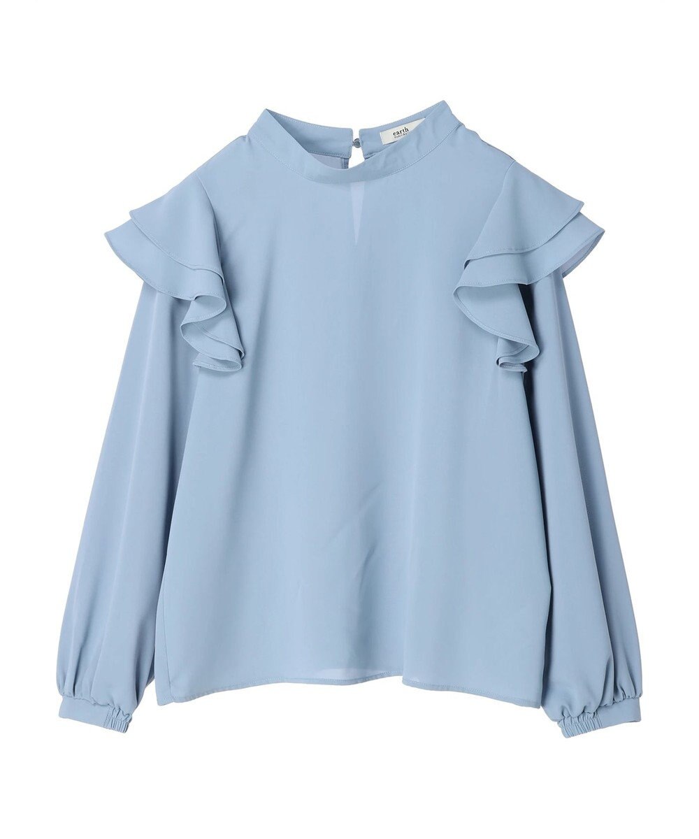 earth music&ecology フリルスリーブブラウス 