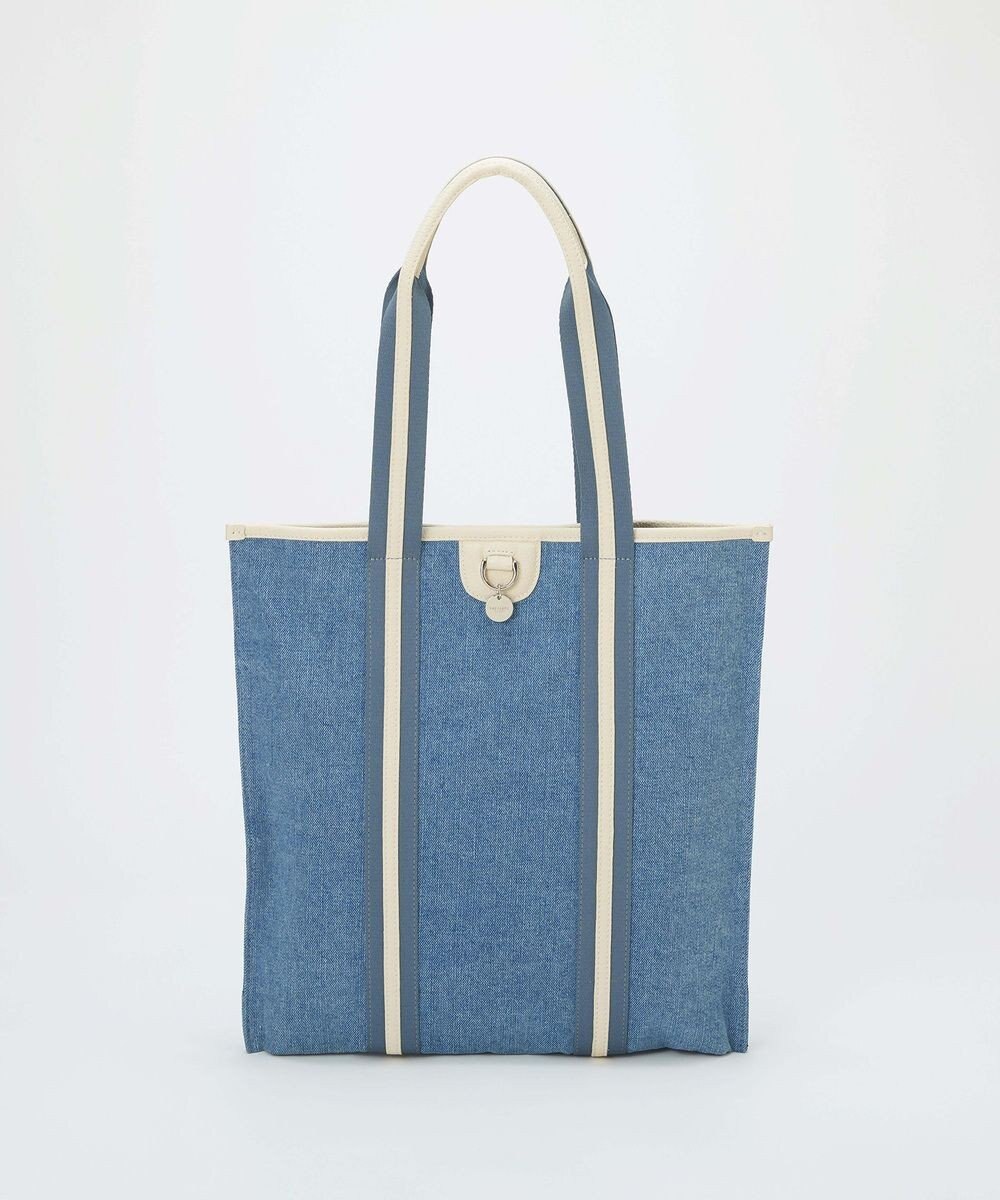 TOPKAPI 【TREASURE TOPKAPI】レザーコンビ ストライプハンドル スリム トートバッグ　A4 / 軽量 