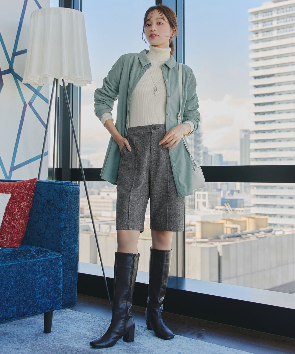 Tiaclasse 【洗える】ウール調キュロットパンツ 