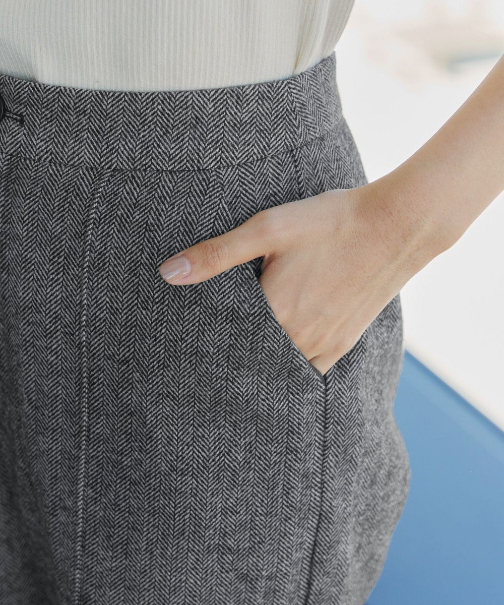 Tiaclasse 【洗える】ウール調キュロットパンツ 