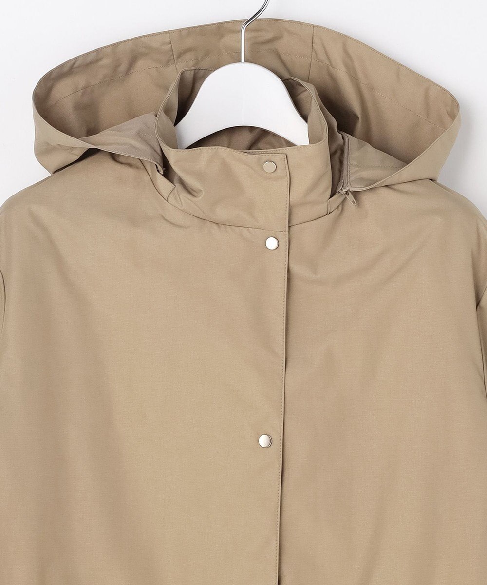 J.PRESS LADIES 【2way】スパンライクナイロンタッサー フーデッド コート 