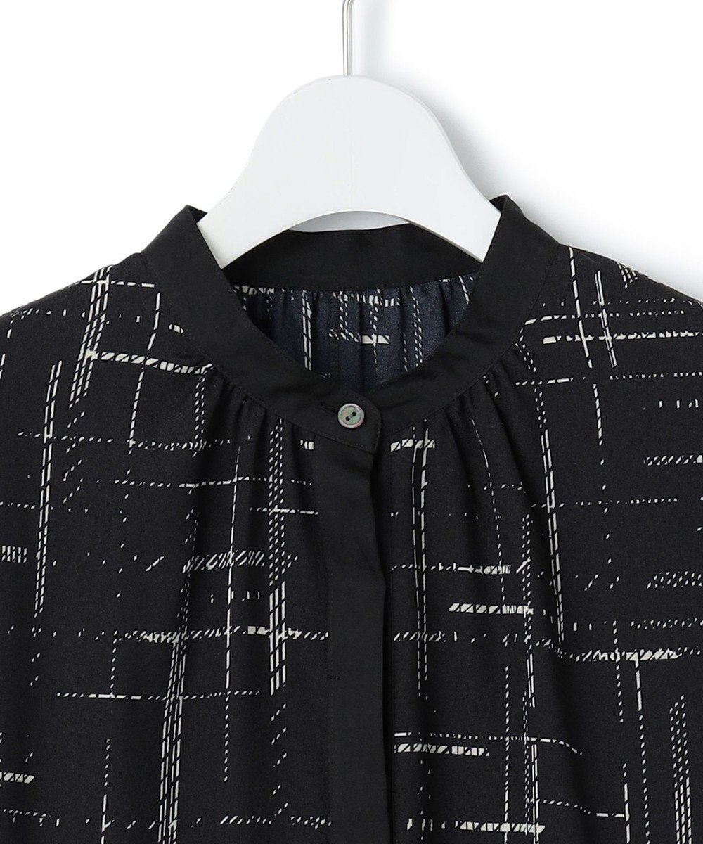 23区 【洗える】モノクロトーンプリント ワンピース 