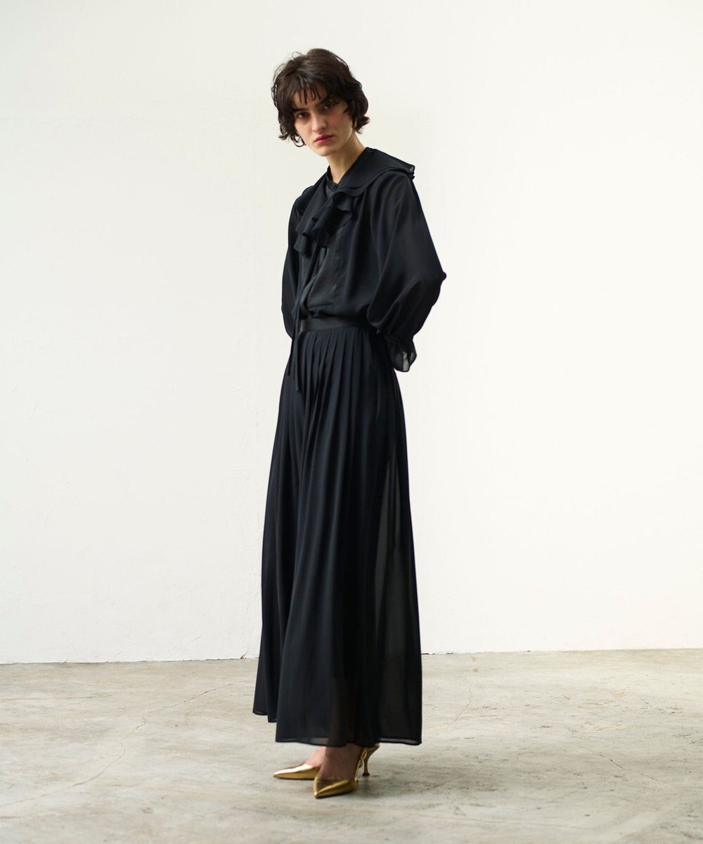 GRACE CONTINENTAL シアープリーツパンツ 