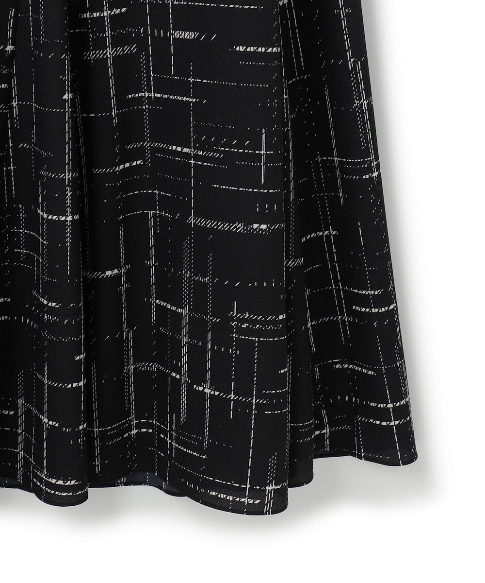 23区 【洗える】モノクロトーンプリント ワンピース 