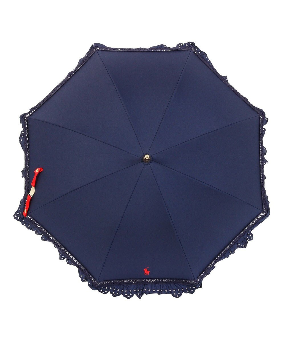 MOONBAT 【遮光/晴雨兼用日傘】POLO RALPH LAUREN(ポロ ラルフローレン) エンブフリル 長傘 遮熱 UV 