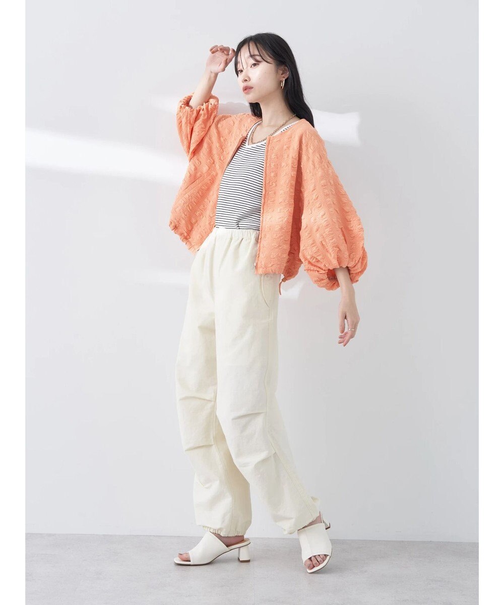 earth music&ecology シャーリングタックスリーブブルゾン 