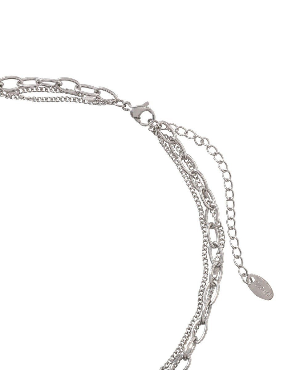 earth music&ecology 【ステンレス】コインモチーフ３連ネックレス 