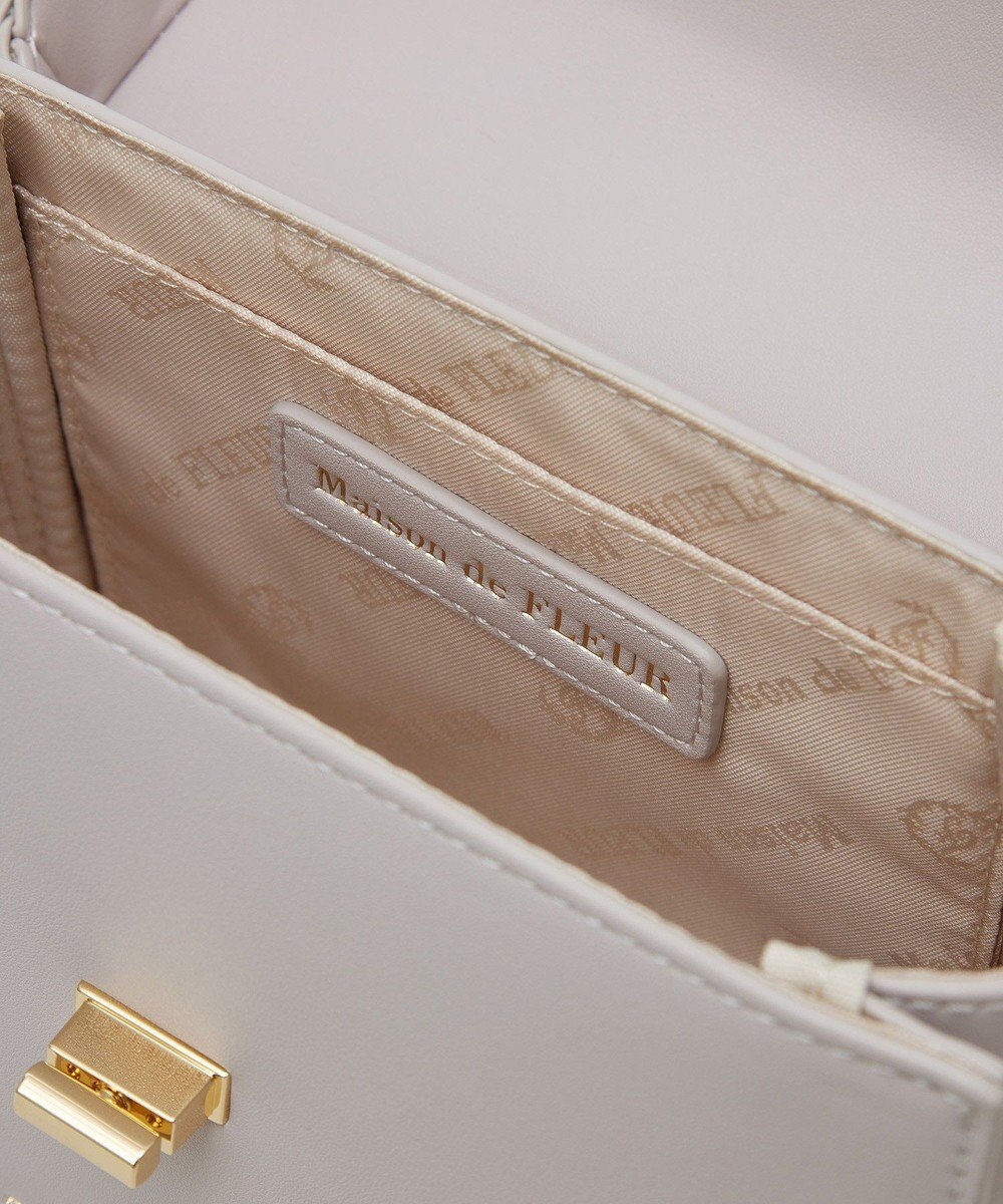 Maison de FLEUR フロントリボントップハンドルバッグ 
