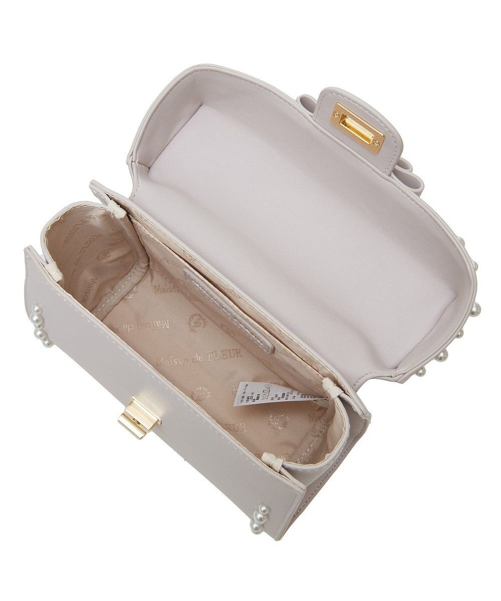 Maison de FLEUR フロントリボントップハンドルバッグ 