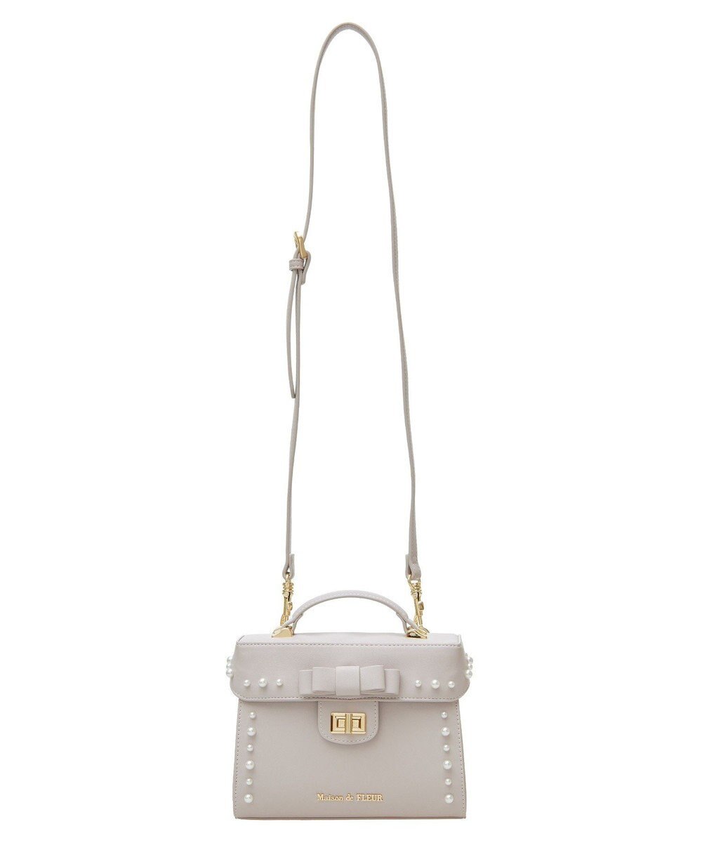 Maison de FLEUR フロントリボントップハンドルバッグ 