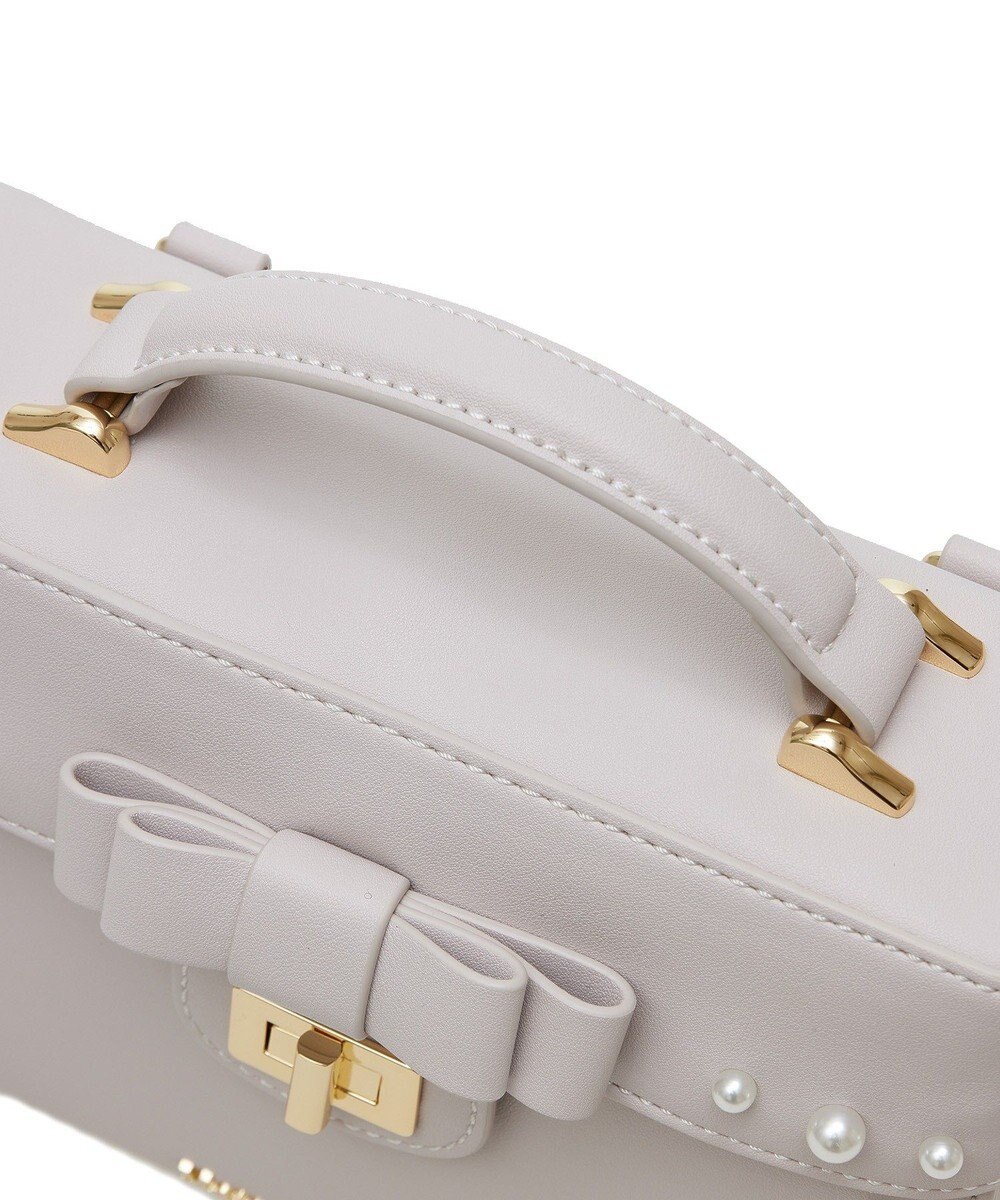 Maison de FLEUR フロントリボントップハンドルバッグ 