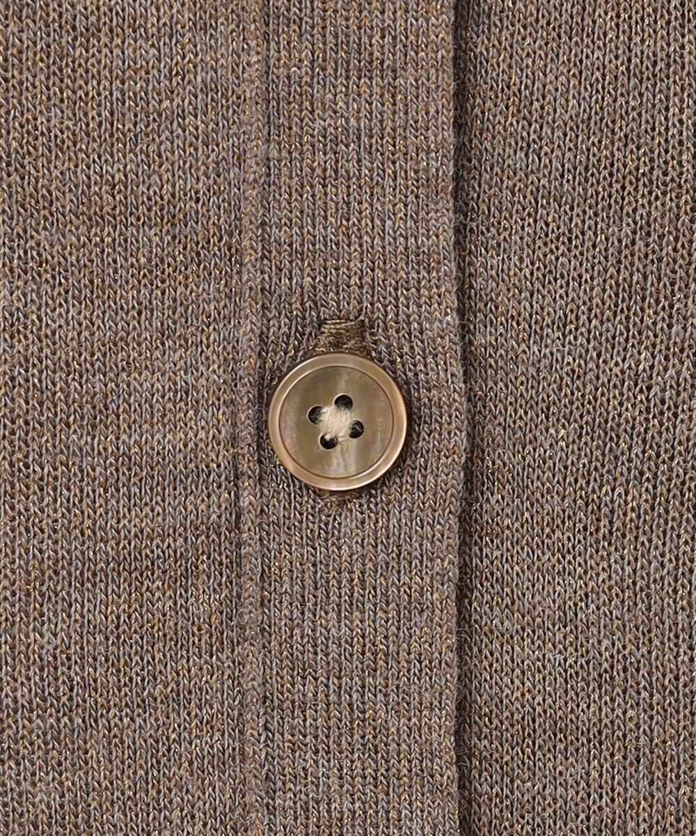 23区 【前後着用可能/洗える】シャイニーシアー 5分袖 カーディガン 