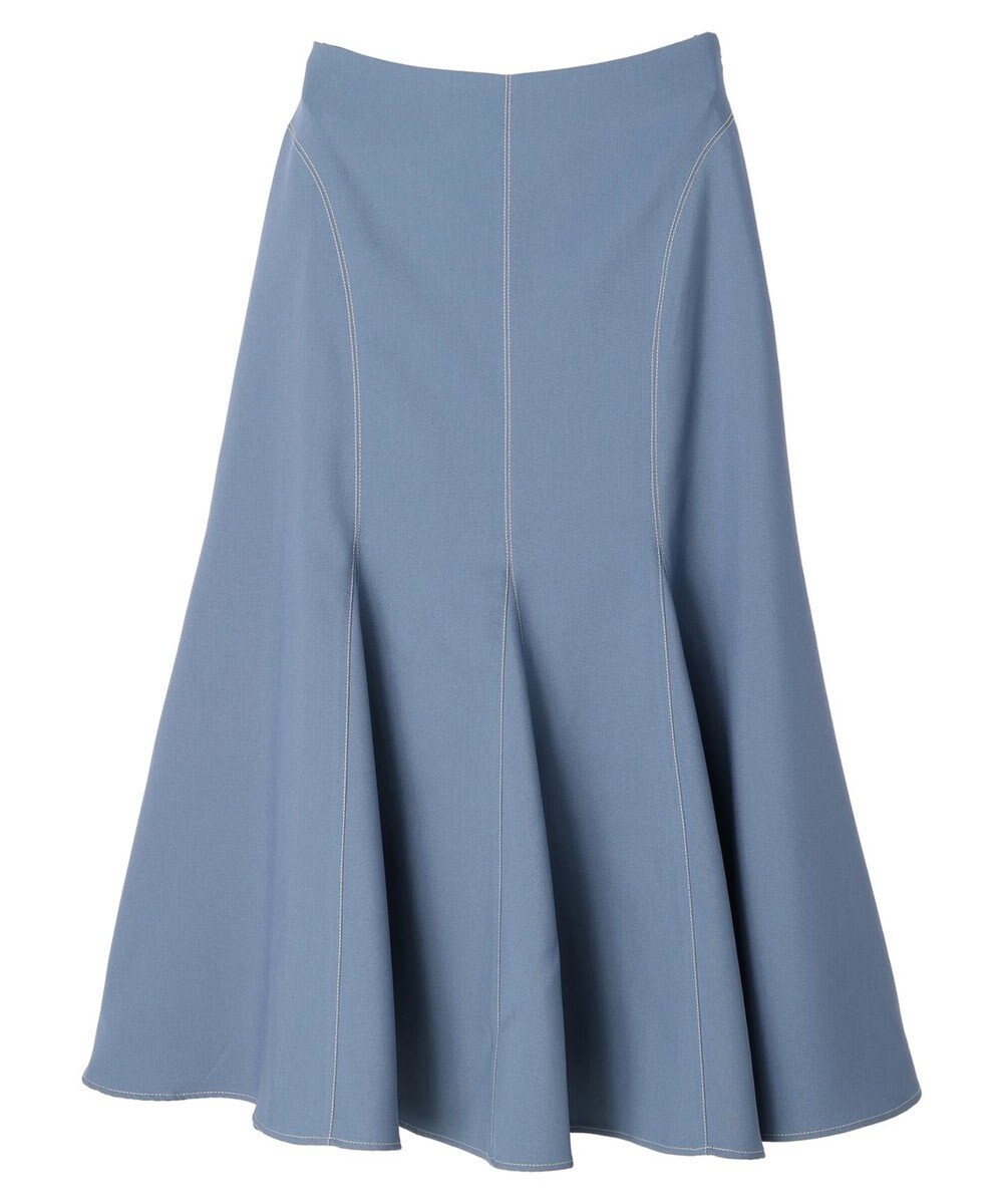 earth music&ecology 配色ステッチパネルフレアスカート 