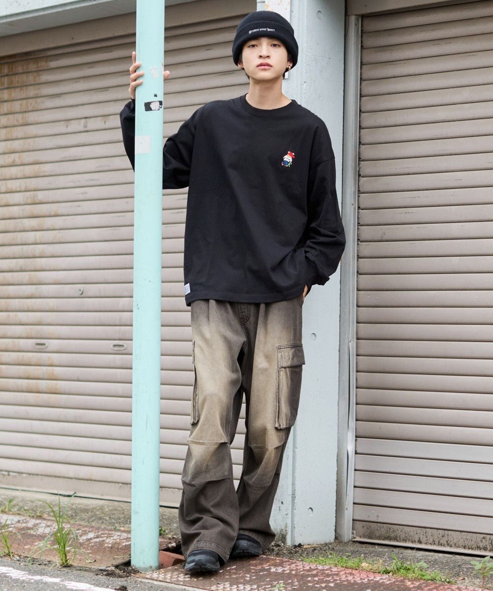 WEGO 【ユニセックス着用ITEM/MLサイズ展開】別注VISIONベアワンポイントT（LS） 