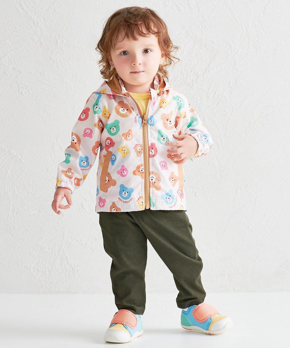 MIKI HOUSE HOT BISCUITS 【80-120cm】カラフルビーンズ 総柄ウインドブレーカー 