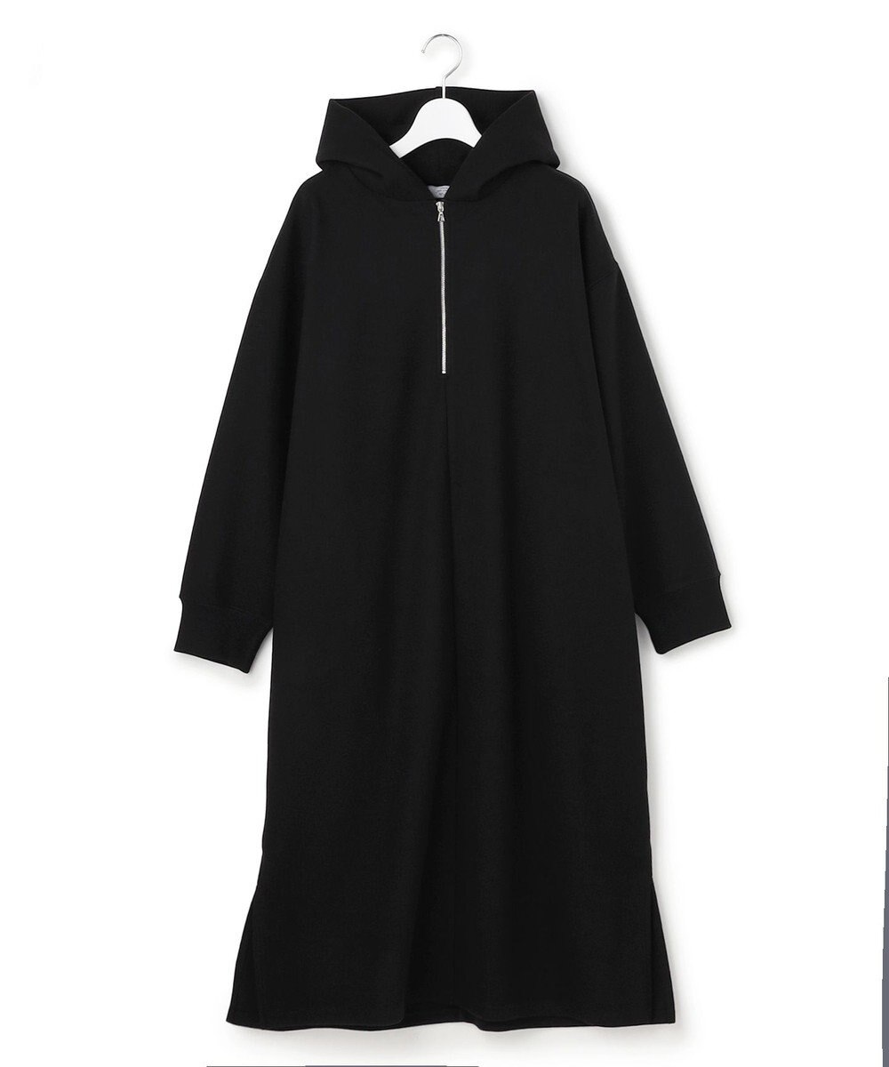 J.PRESS YORK STREET 【WOMEN】ウールライクジャージー フーデットロング ワンピース 