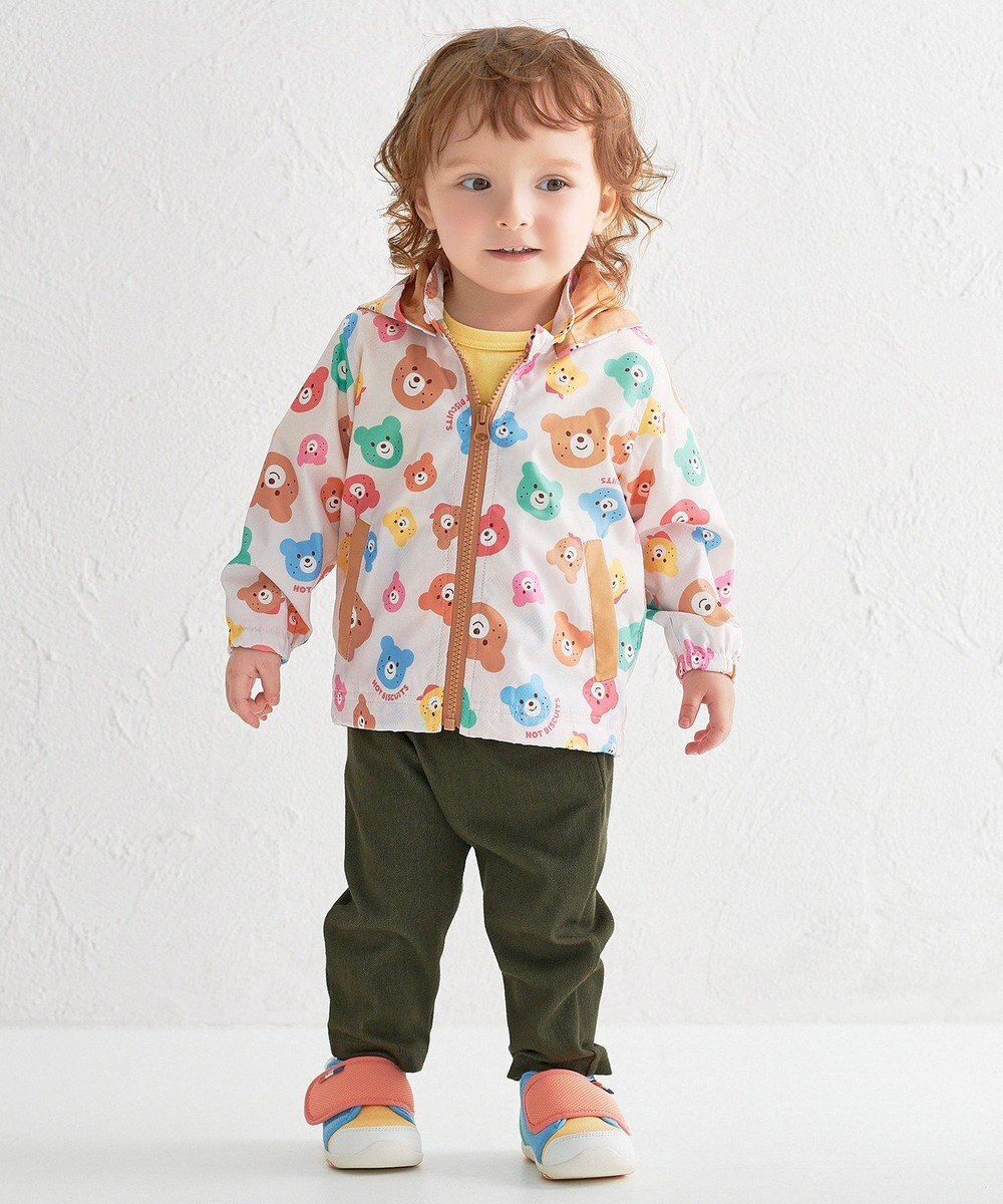 MIKI HOUSE HOT BISCUITS 【80-120cm】カラフルビーンズ 総柄ウインドブレーカー 