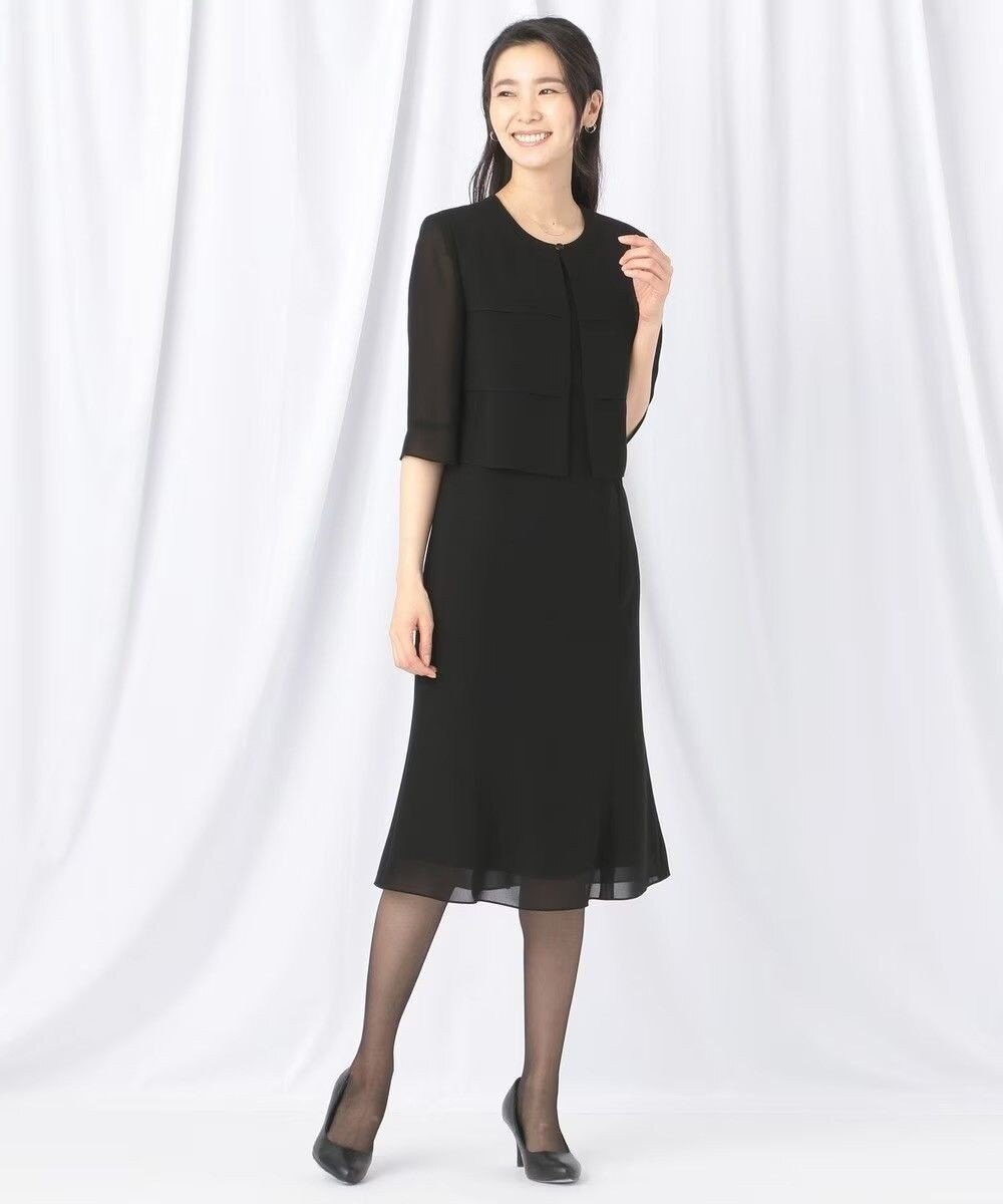 自由区 FORMAL 【人気NO.1 / 洗える】ボレロ風ワンピース 