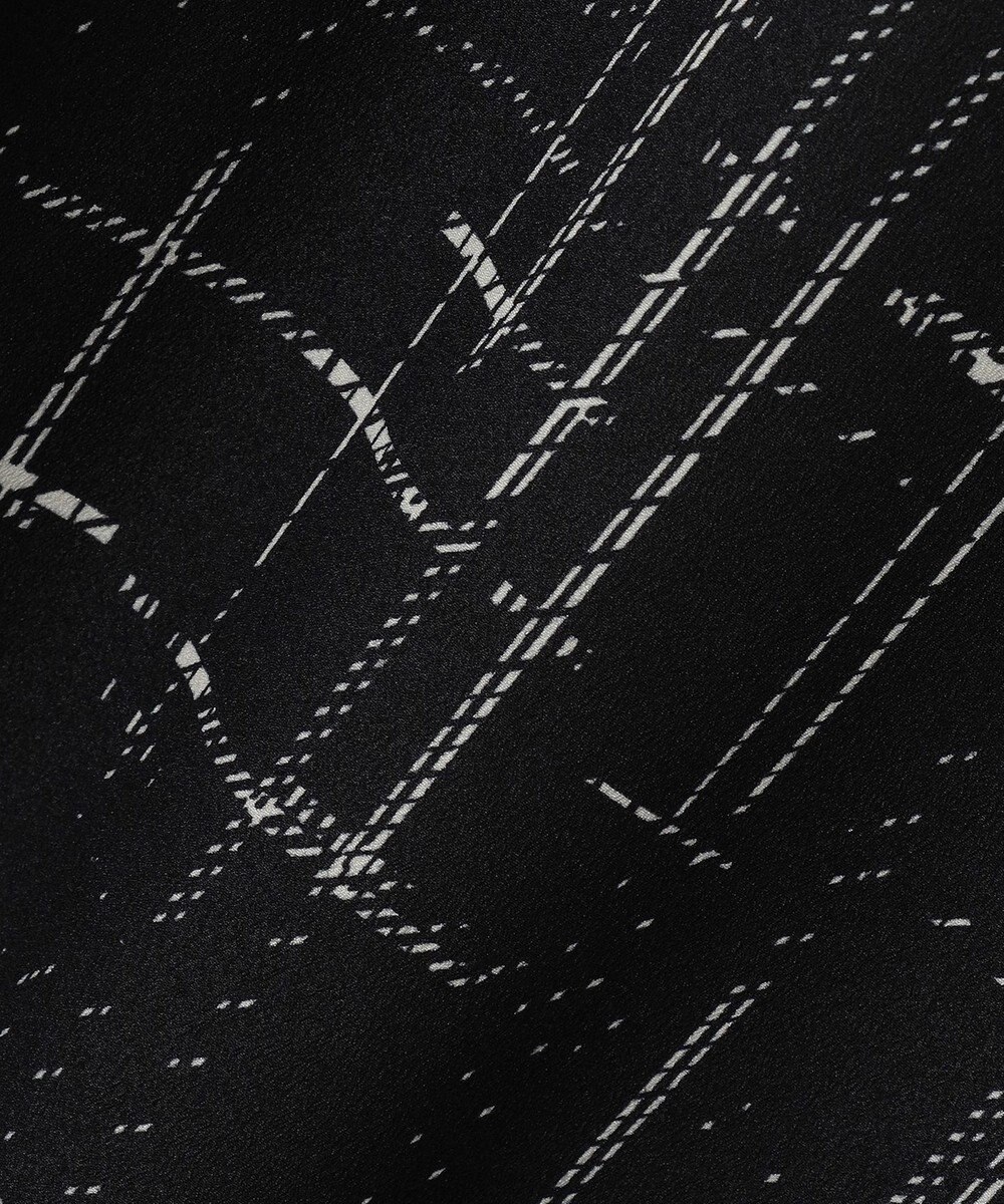 23区 【洗える】モノクロトーンプリント ワンピース 