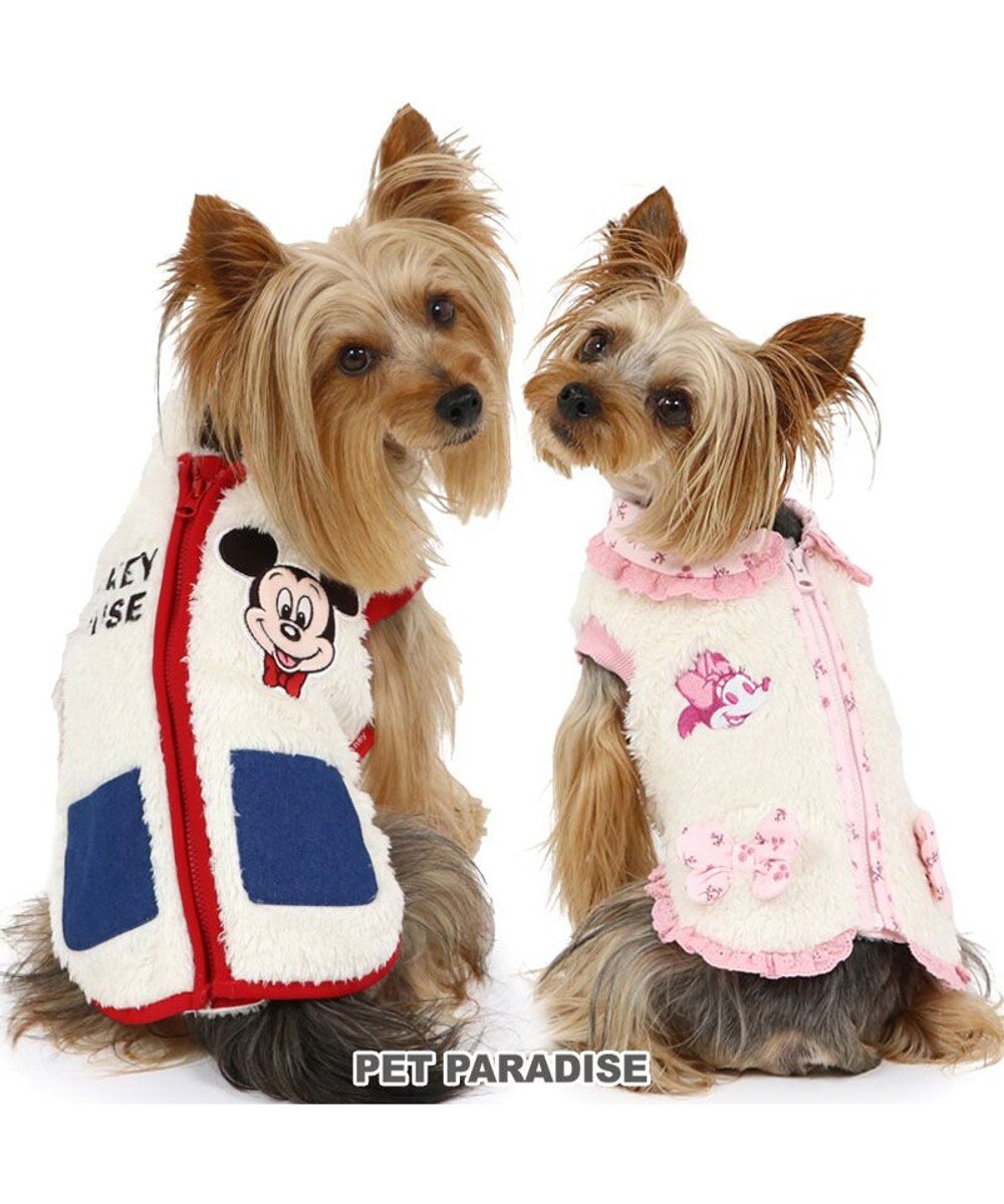 PET PARADISE ディズニー ミッキーマウス ジップベスト 《ホワイト》 小型犬 