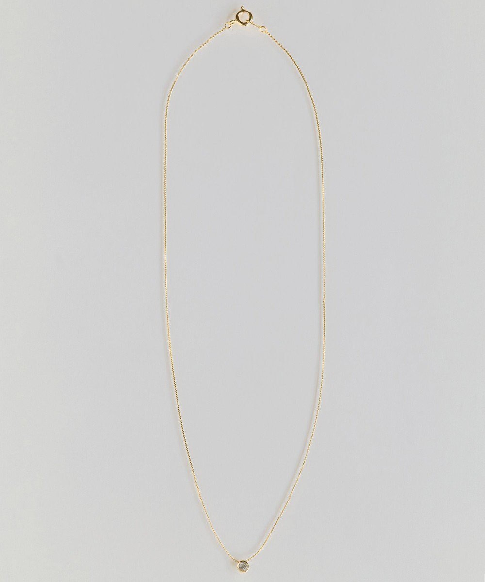 Phoebe 【金属アレルギー対応】シャインベゼルセッティングネックレス　ゴールド 