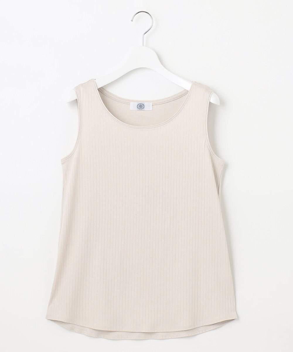 J.PRESS LADIES コットンリブ ノースリーブ カットソー 