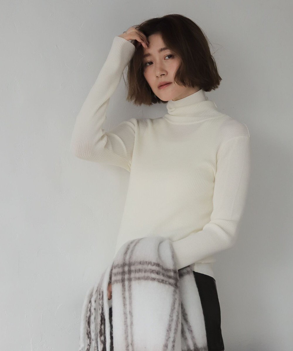 WEGO 【2025年秋冬新作】リブタートルニット 